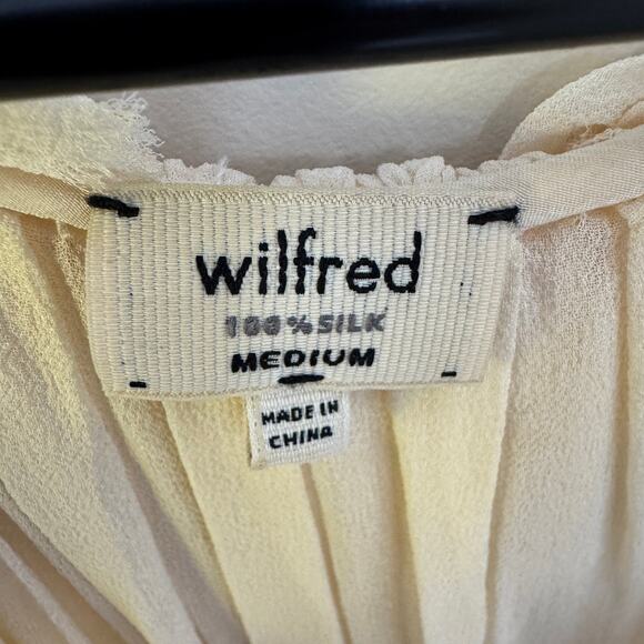 Wilfred 100% Silk Ruffle Tank TOP US Women's M - Picture 3 of 7